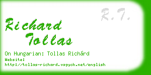 richard tollas business card