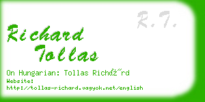 richard tollas business card